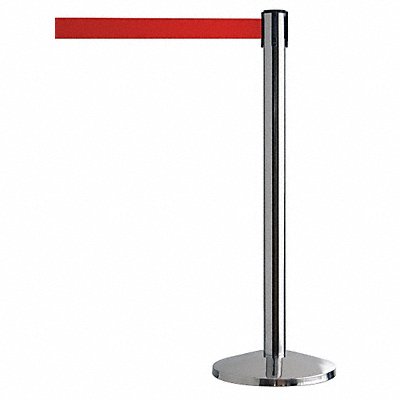 Barrier Post with Belt Metal 7-1/2 ft L