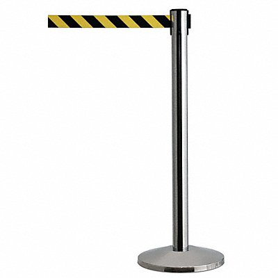 Barrier Post with Belt Metal 7-1/2 ft L