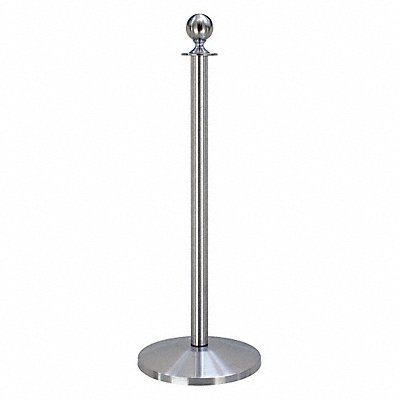 Ball Top Rope Post Satin Stainless Steel