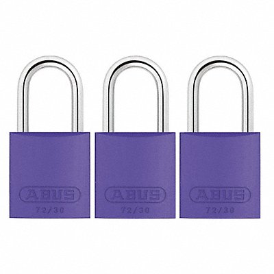 Lockout Padlock KA Purple 2-17/32 H PK3