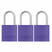 Lockout Padlock KA Purple 2-17/32 H PK3
