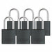 Lockout Padlock KA Black 2-17/32 H PK6