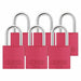 Lockout Padlock KA Red 2-17/32 H PK6