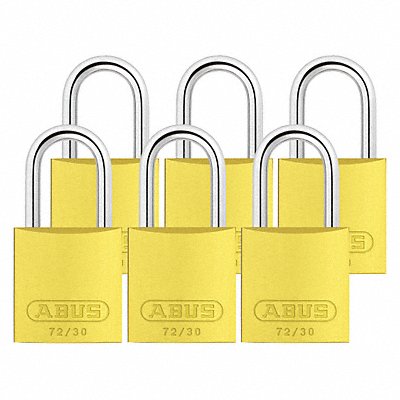 Lockout Padlock KA Yellow 2-17/32 H PK6