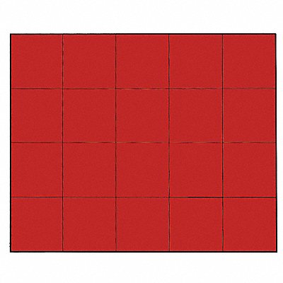 Magnetic Squares 3/4 in W Red PK20