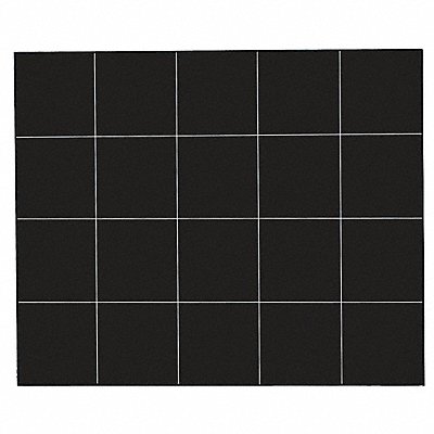 Magnetic Squares 3/4 in W Black PK20