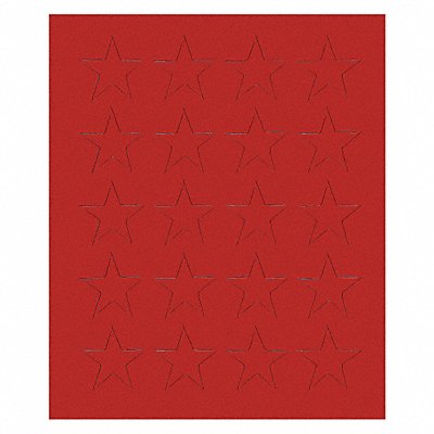 Magnetic Stars 3/4 in W Red PK20