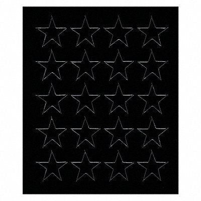 Magnetic Stars 3/4 in W Black PK20