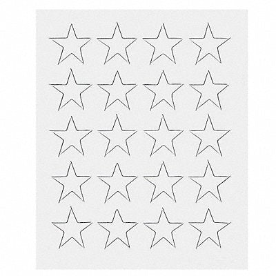 Magnetic Stars 3/4 in W White PK20