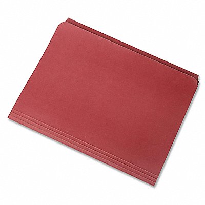Folder Letter Straight Cut Red PK100