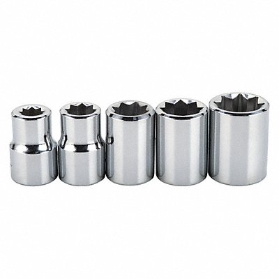Socket Set Chrome Drive Size 3/8 8Point