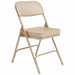 Folding Chair Fabric 32in H Beige PK2