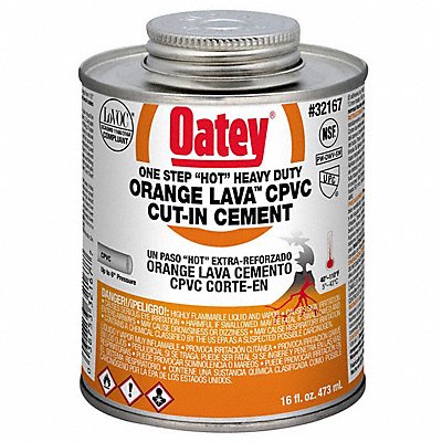 Pipe Cement 16 fl oz Orange