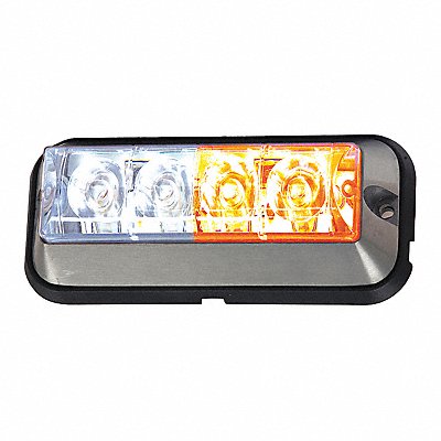 Rectangular Strobe Light Amber/Clear