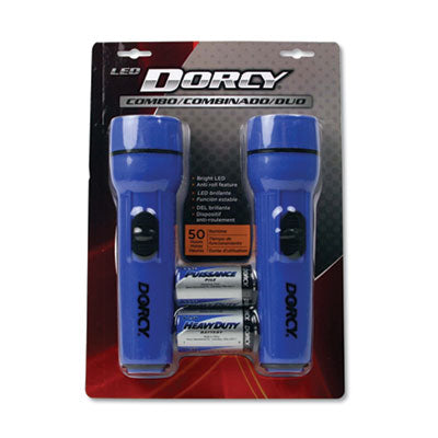 FLASHLIGHT,1D,2/PK,RD/BE