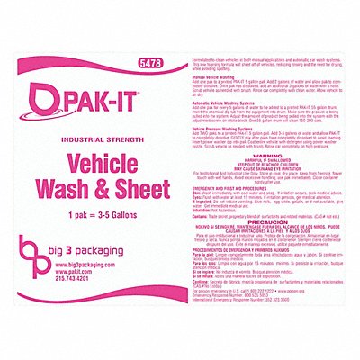 Bucket Label Wash Sheet