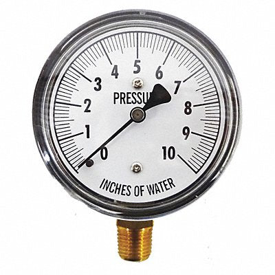 Low Pressure Gauge Bottom 10 H2O