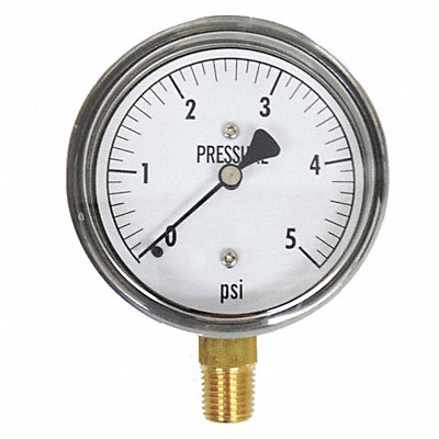 Low Pressure Gauge Bottom 5 psi