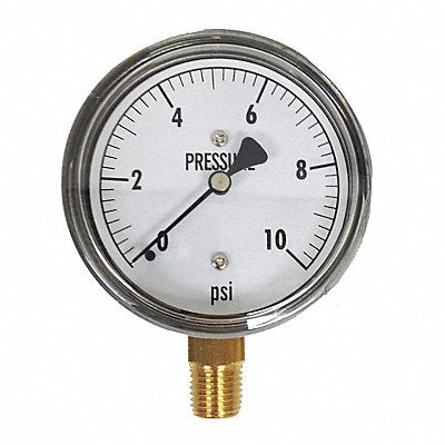 Low Pressure Gauge Bottom 10 psi