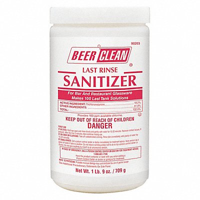 Sanitizing Rinse Jar 25 oz Powder PK2