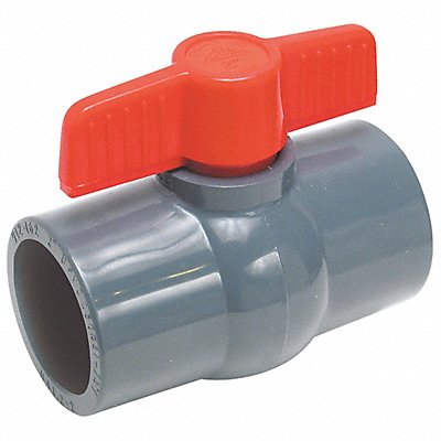 PVC Ball Valve Inline Socket 1/2 in