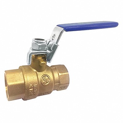 Brass Ball Valve Inline FNPT 2 in