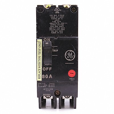 Circuit Breaker 80A 2P TEY 277/480VAC