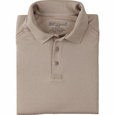 Performance Long Slv Polo 2XL Silver Tan