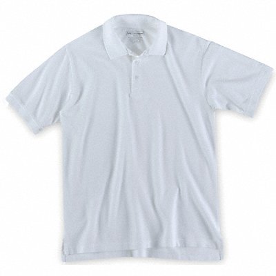 Short Sleeve Utility Polo L White