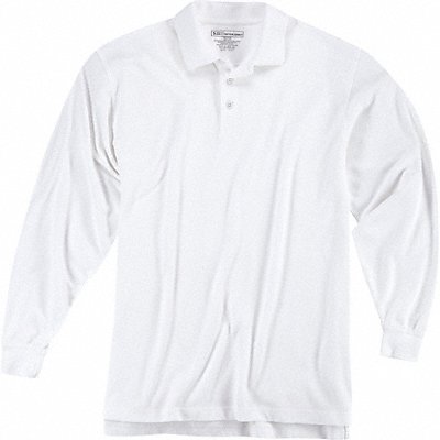 Utility Long Sleeve Polo XS White