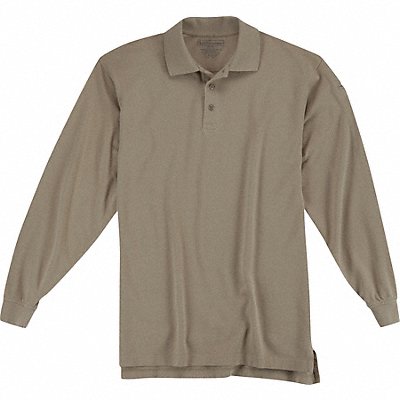 Utility Long Sleeve Polo XL Silver Tan