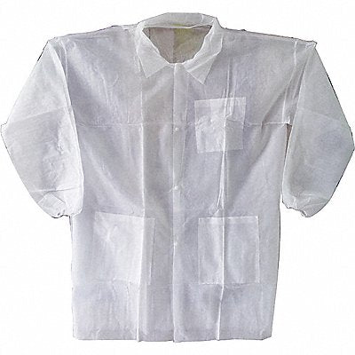 H8183 Lab Coat White Button L PK30