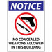 Concealed Carry Sign 14in x 10in Plastic