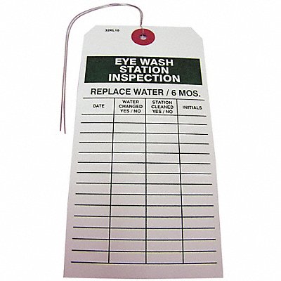 Eye Wash Station Inspection Tag PK25