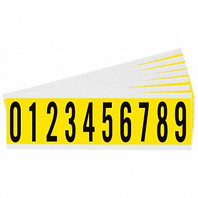 Number Label 0 Thru 9 2-1/4in H PK25