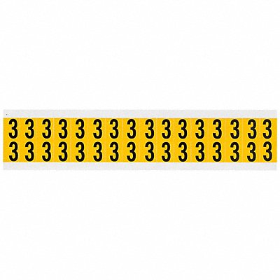 Number Label 3 3/4in.Hx9/16in.W Vinyl