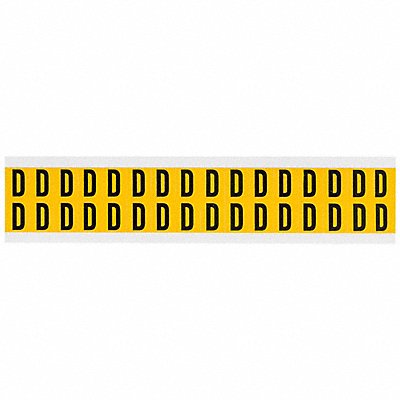 Letter Label D 3/4in.Hx9/16in.W Vinyl