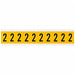 Number Label 2 1-1/2in.Hx7/8in.W Vinyl