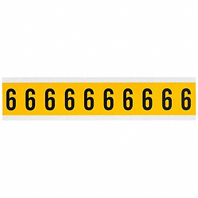 Number Label 6 1-1/2in.Hx7/8in.W Vinyl