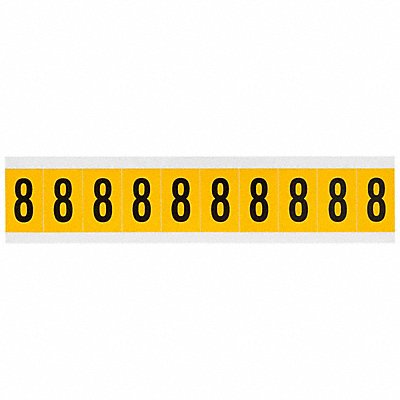 Number Label 8 1-1/2in.Hx7/8in.W Vinyl