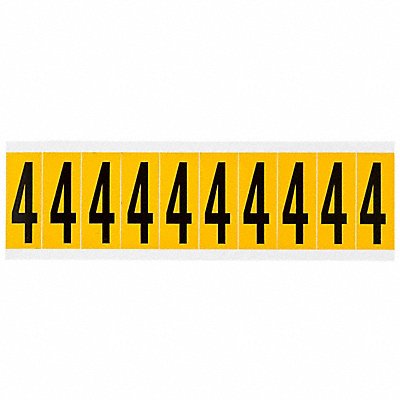 Number Label 4 2-1/4in.Hx7/8in.W Vinyl