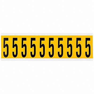 Number Label 5 2-1/4in.Hx7/8in.W Vinyl