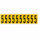 Number Label 5 2-1/4in.Hx7/8in.W Vinyl