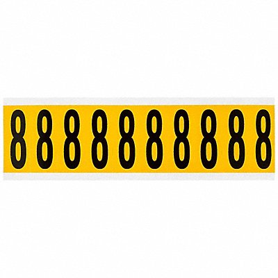 Number Label 8 2-1/4in.Hx7/8in.W Vinyl