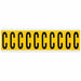 Letter Label C 2-1/4in.Hx7/8in.W