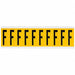 Letter Label F 2-1/4inH Blck/Yellw Vinyl