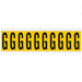 Letter Label G 2-1/4inH Blck/Yellw Vinyl