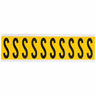 Letter Label S 2-1/4in.Hx7/8in.W Vinyl