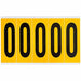 Number Label 0 5in.Hx1-3/4in.W Vinyl