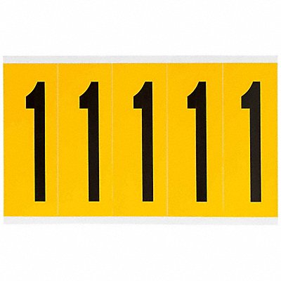 Number Label 1 5in.Hx1-3/4in.W Vinyl